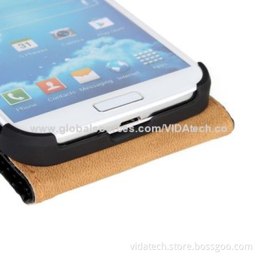 Carbon Fiber Vertical Flip Leather Case for Samsung Galaxy S4 I9500